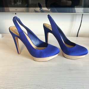 BCBGMaxAzria Royal Blue Slingback Heels